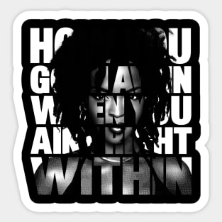 Lauryn Hill Fugees The Famous Vintage Retro Rock Rap Hiphop Sticker